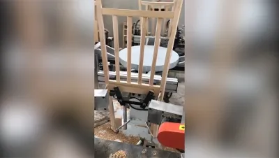 Wood Drilling & Threaded Insert Installation Machine with Rotary Table